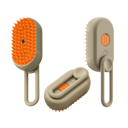 1~2pcs Steam Pet Brush 3-in-1 Massage Dog Steamy Brush Spray Beauty Tangled and Loose Hair Removal Cats Grooming Comb Dogs Coffee