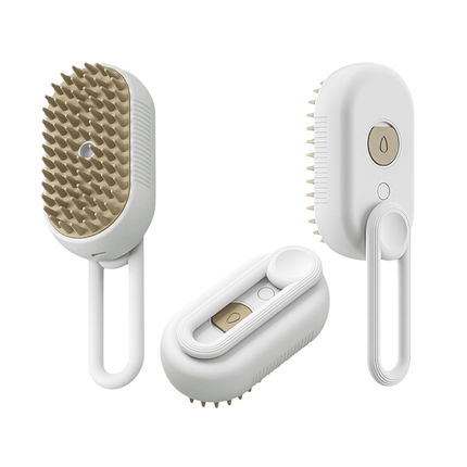 1~2pcs Steam Pet Brush 3-in-1 Massage Dog Steamy Brush Spray Beauty Tangled and Loose Hair Removal Cats Grooming Comb Dogs White