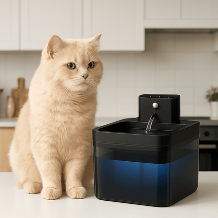 2.2L 5V Wireless Charging Cat Fountain Operated Automatic Pet Drinking Water With Motion Sensor Dog Cat Water Dispenser Bowl