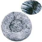40-90cm Round Pet Bed for Large Dog Bed Super Soft Cat Bed Long Plush Dog House for Medium Dog House Winter Warm Sleeping 40cm / Gemengd Lichtgrijs