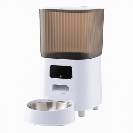 5L Pet Feeder with Camera Automatic Cat Feeder Smart Dog Food Dispenser WiFi Timing Stainless Steel Feeding Bowl（No 5V 2A Plug）
