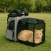 Breathable Pet Cat Carrier Backpack Foldable Pet Carrier Transport Travel Bag Expandable Large Capacity Creative for Cats Dogs Grijs