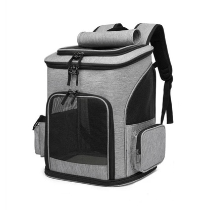 Breathable Pet Cat Carrier Backpack Foldable Pet Carrier Transport Travel Bag Expandable Large Capacity Creative for Cats Dogs Grijs