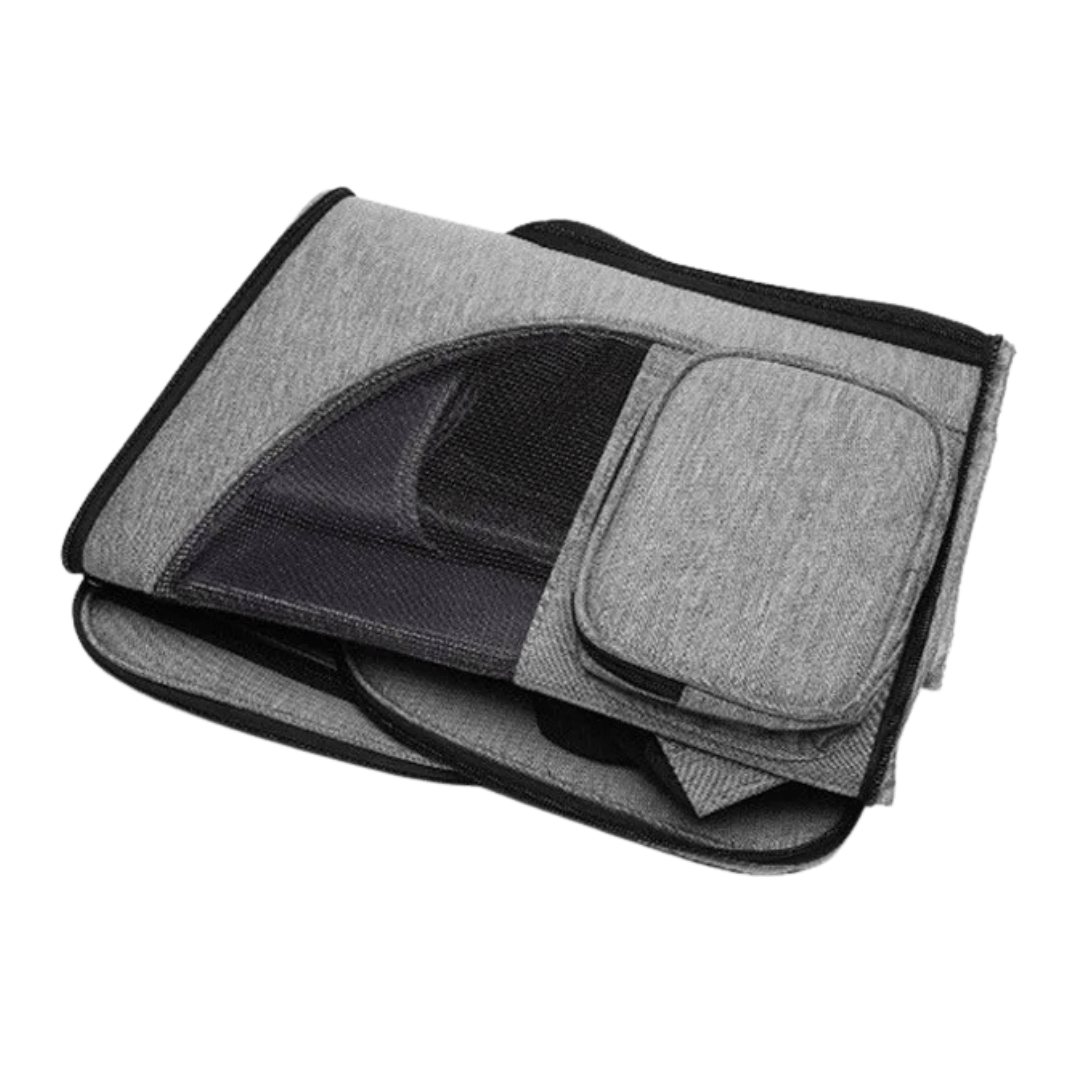 Breathable Pet Cat Carrier Backpack Foldable Pet Carrier Transport Travel Bag Expandable Large Capacity Creative for Cats Dogs Grijs