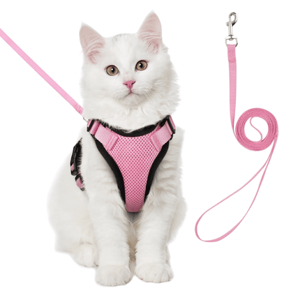 Cat Harness and Leash for Walking, Escape Proof Soft Adjustable Vest Harnesses for Cats, EasyControl