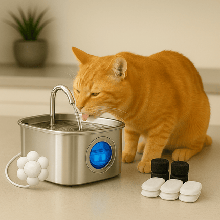 Drinkfontein Kat | Katspullen Drinkfontein + 8 filters + sensor