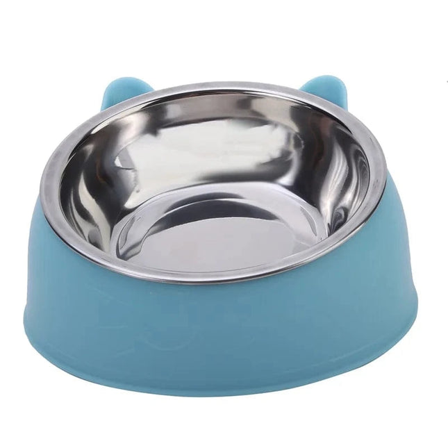 Ergonomische Voerbak Kat | Katspullen Blauw