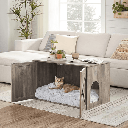 Kattenbak Kast met Deuren – Stijlvol Houten Kastje voor Kattenbak, 80 x 53 x 50 cm, Diverse Kleuren