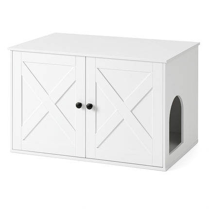 Kattenbak Kast met Deuren – Stijlvol Houten Kastje voor Kattenbak, 80 x 53 x 50 cm, Diverse Kleuren
