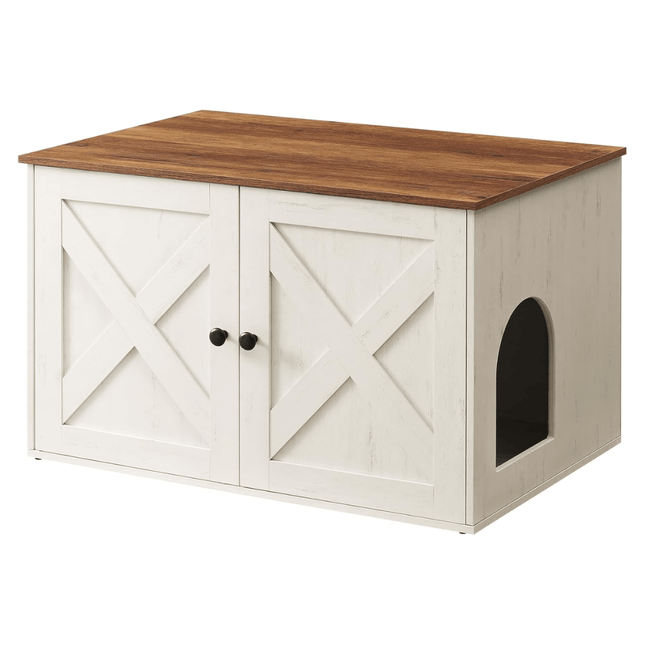 Kattenbak Kast met Deuren – Stijlvol Houten Kastje voor Kattenbak, 80 x 53 x 50 cm, Diverse Kleuren