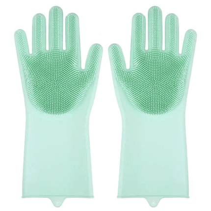 Kattenborstel Handschoen | Katspullen Groen