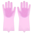 Kattenborstel Handschoen | Katspullen Roze
