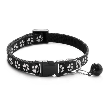 Kattenhalsband Met Belletje | Katspullen Zwart