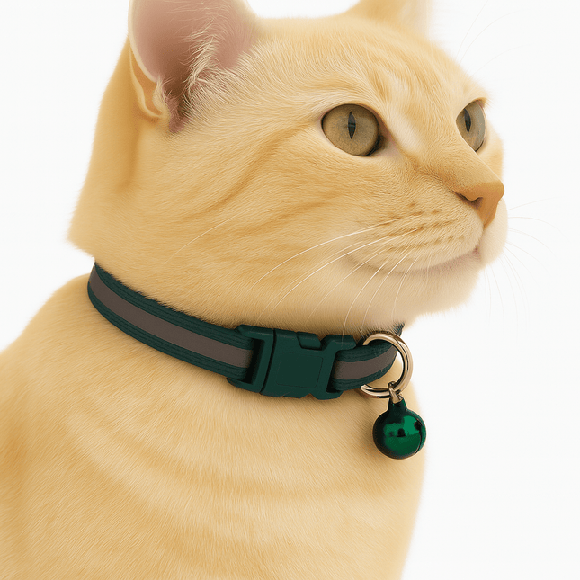 Kattenhalsband Veiligheidssluiting | Katspullen Donkergroen / XS