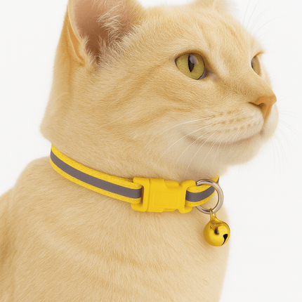 Kattenhalsband Veiligheidssluiting | Katspullen Geel / XS