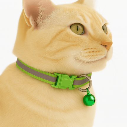 Kattenhalsband Veiligheidssluiting | Katspullen Lichtgroen / XS