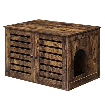 Kattenhuis met Litterbox – Vintage Bruin, Ruim en Multifunctioneel, 80x53x49 cm Default