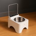 Kattenvoerbak Met Chip | Katspullen Roestvrijstalen kom / Draad verbinden USB