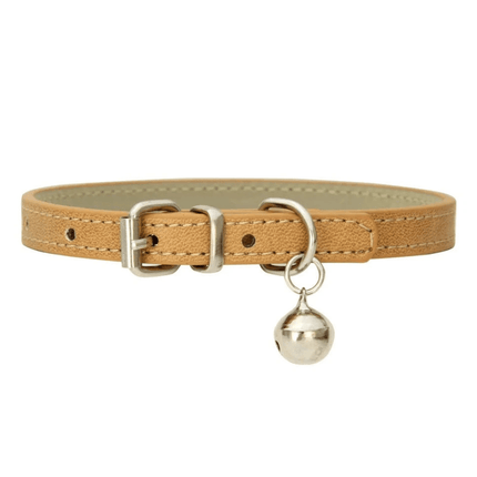 Leren Kattenhalsband | Katspullen Beige / XXS