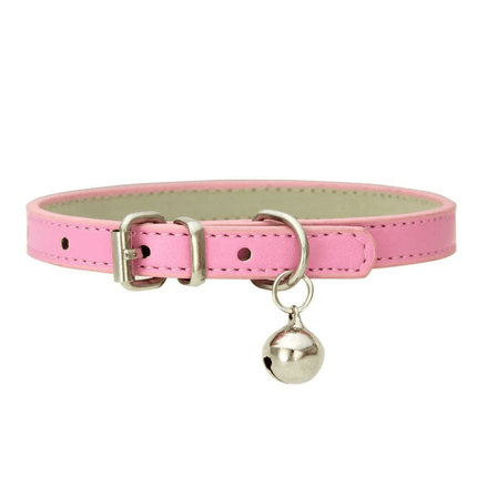 Leren Kattenhalsband | Katspullen Lichtroze / XXS
