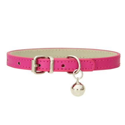 Leren Kattenhalsband | Katspullen Roodroze / XXS