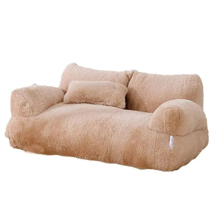 Luxury Cat Bed Sofa Winter Warm Cat Nest Pet Bed for Small Medium Dogs Cats Comfortable Plush Puppy Bed Pet Supplies Bruin / 55x38x18cm