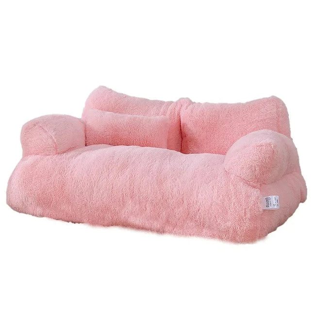 Luxury Cat Bed Sofa Winter Warm Cat Nest Pet Bed for Small Medium Dogs Cats Comfortable Plush Puppy Bed Pet Supplies Roze / 55x38x18cm