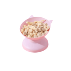 New Pet Cat Dog Bowl High Foot Dog Bowl 45° Neck Protector Cat Pet Food Water Bowl Anti-Overturning Binaural Pet Feeding Bowl Paars