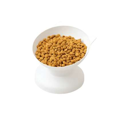 New Pet Cat Dog Bowl High Foot Dog Bowl 45° Neck Protector Cat Pet Food Water Bowl Anti-Overturning Binaural Pet Feeding Bowl Wit