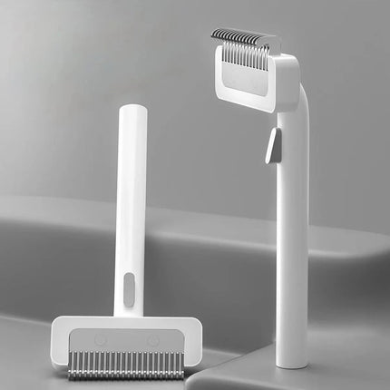 Pet Fur Knot Cutter Cat Hair Remover Comb Cat Grooming Shedding Tools Double Sided Brush Long Curly Hair Cleaner Pets Products WHITE