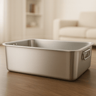RVS Kattenbak | Katspullen 32x22x10cm