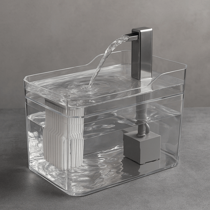 USB Automatic Water Drinking Fountain Dispenser live water circulation Cat Water Bowl Removable with Pump Water Filter Silent Transparant