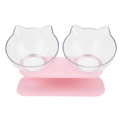 Verhoogde voerbak - ErgoPet Feeding Station Roze dubbel