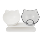 Verhoogde voerbak - ErgoPet Feeding Station Transparant en wit