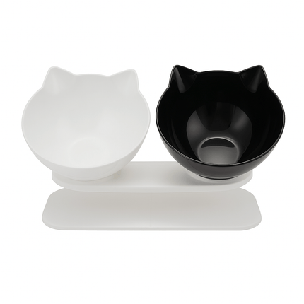 Verhoogde voerbak - ErgoPet Feeding Station Wit en zwart
