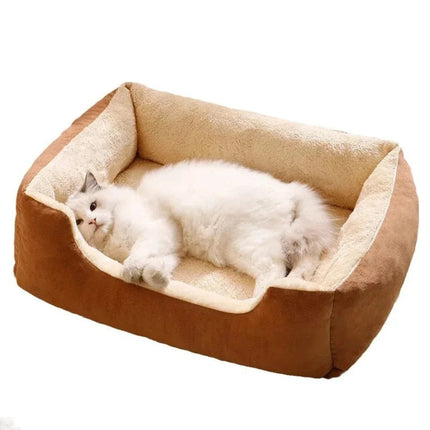 Verwarmde Kattenmand | Katspullen Lichtbruin - M