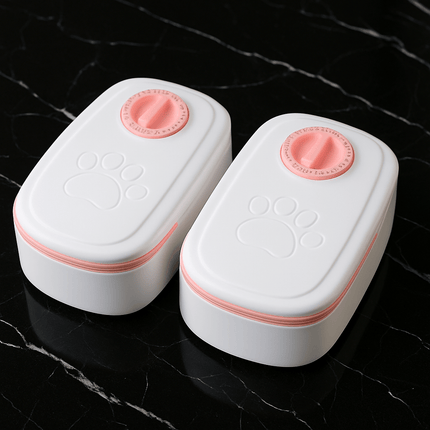 Voerbak Kat Met Timer | Katspullen Dubbele Doos Roze