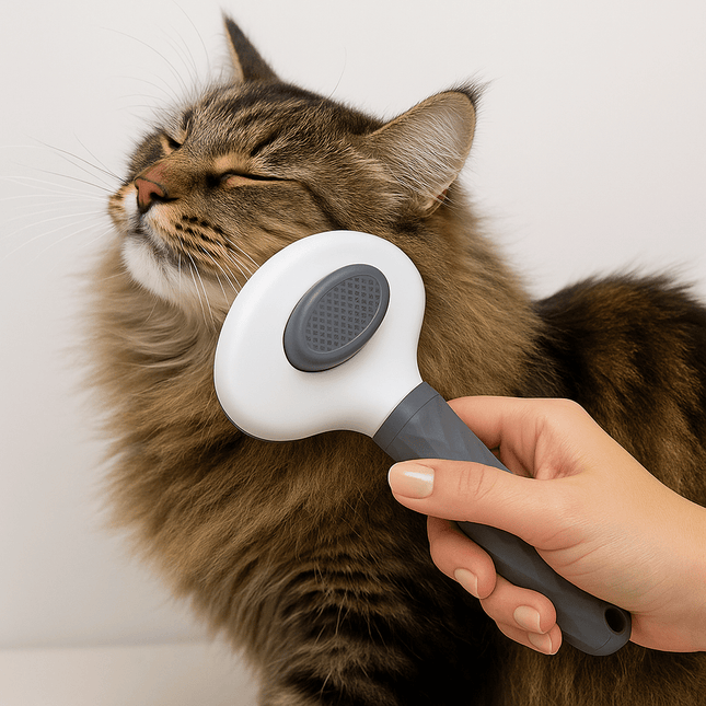 Zelfreinigende Kattenborstel | Katspullen Grijs